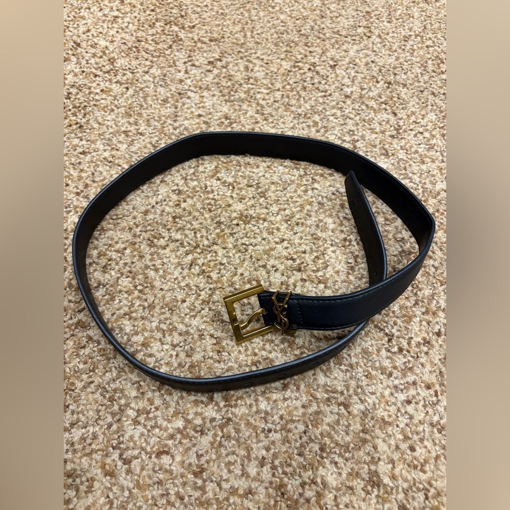 Yves Saint Laurent Black & Gold Women’s Belt